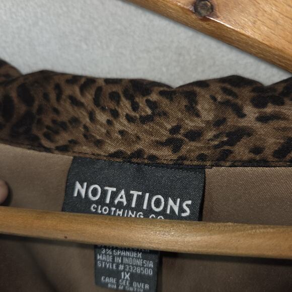 Vintage Notations Jacket 2X Womens Leopard Print Faux Suede Cheetah Animal - Picture 3 of 11
